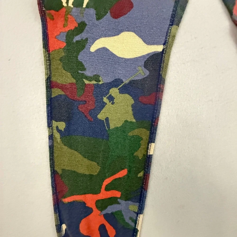 Polo Ralph Lauren Camo Waffle Knit Jogger Pants Big Pony Mens Medium Multi Color - Picture 6 of 11